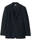 Burberry Tailored Wool Mohair Jacket For Men In Blue