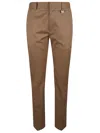 Burberry Tailored Brown Cotton Trousers In Brown