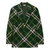 Burberry Tailored Check Pattern Wool Blazer