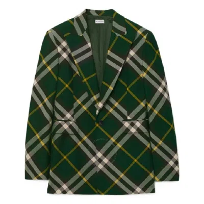 Burberry Tailored Check Pattern Wool Blazer