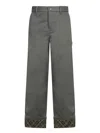 Burberry Tailored Grey Trousers With Unique Cuff Detail In Grey