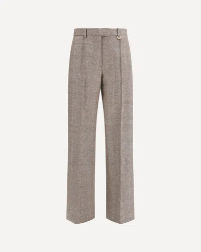 Burberry Tailored Linen And Wool-blend Pants In Beige