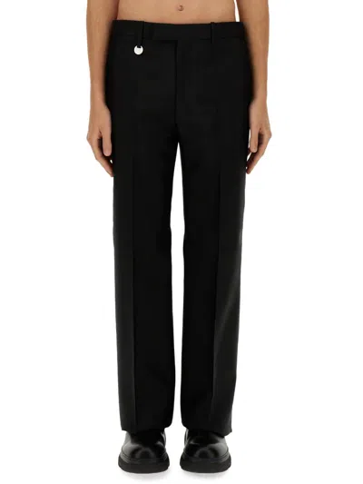 Burberry Men Wool And Silk Blend Trousers In Multi