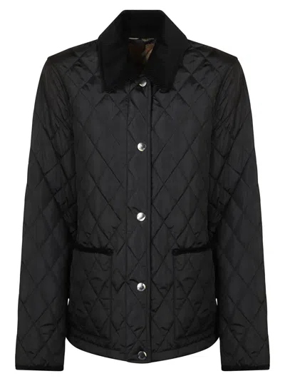 BURBERRY BURBERRY TAILORED QUILTED BLACK COAT