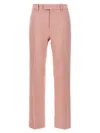 Burberry High Waist Straight Leg Textured Trousers