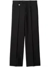 Burberry Suit Pants In Navy Blue Wool. Straight-leg Cut. Zippered Closure And Belt Clip.