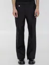 Burberry Wool And Silk Tailored Pants In Black