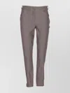 Burberry Women Johdpur Pants Stretch Cotton With Herringbone Pattern In Multi