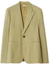 Burberry Wool Blazer In Green