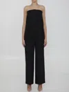 Burberry Tailored Wool Jumpsuit In Black