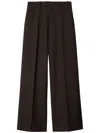 Burberry Wool Tailored Trousers In Brown