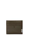 Burberry Tall B Leather Cardholder In Brown
