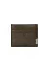 Burberry Tall B Leather Cardholder In Green