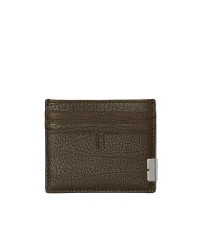 Burberry Tall B Leather Cardholder In Green