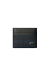 Burberry Tall Check Card Case In Blue