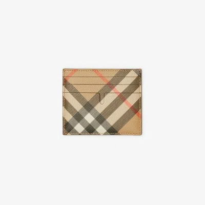 Burberry Tall Check Card Case In Brown