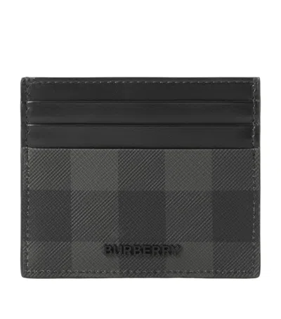 Burberry Tall Check Card Holder In Brown