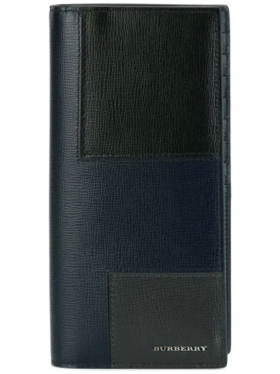 Burberry Tall Flat Wallet In Blue