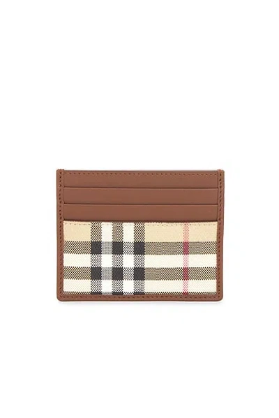Burberry Tall Sandon Card Holder In Brown