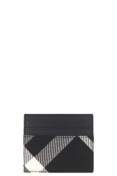 Burberry Tall Sandon Wallet In Black & Calico