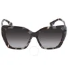 Burberry Tamsin Grey Gradient Butterfly Ladies Sunglasses Be4366 39838g 55 In Grey/red