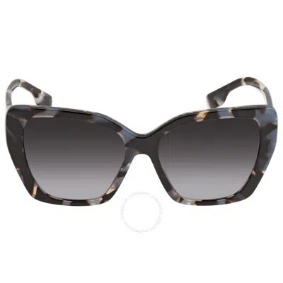 Burberry Tamsin Grey Gradient Butterfly Ladies Sunglasses Be4366 39838g 55 In Grey/red