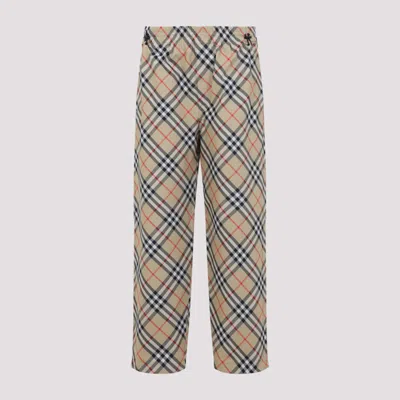 Burberry Tan Check Sweatpants