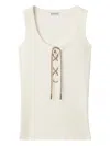 Burberry Adjustable-drawcord Tank Top In Neutral