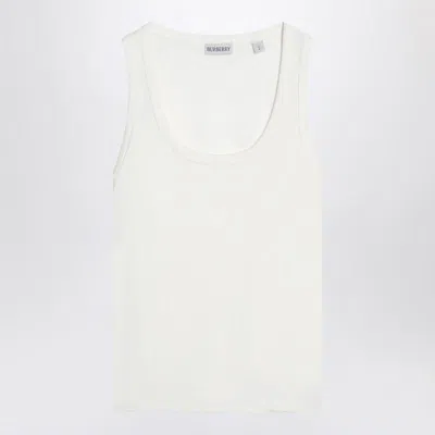 BURBERRY BURBERRY TANK TOP WITH CHECK MOTIF DETAIL