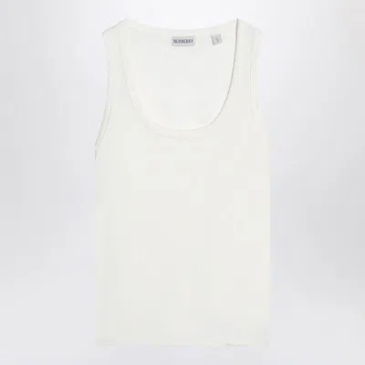 BURBERRY BURBERRY TANK TOP WITH CHECK MOTIF DETAIL