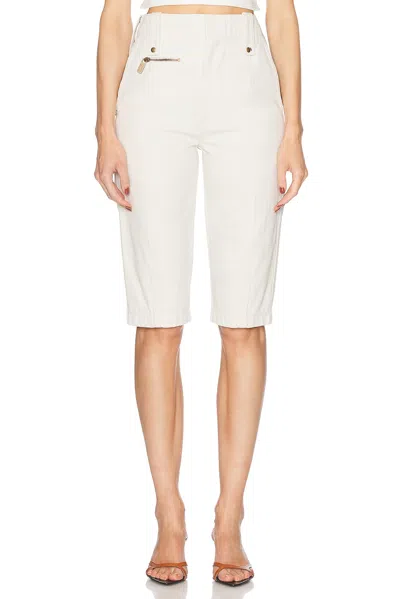 Burberry Capri Bermuda Shorts In White