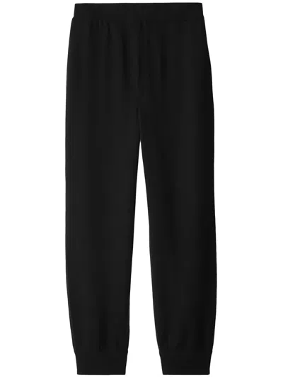 Burberry Equestrian Knight Elasticated-waist Track Pants In Black
