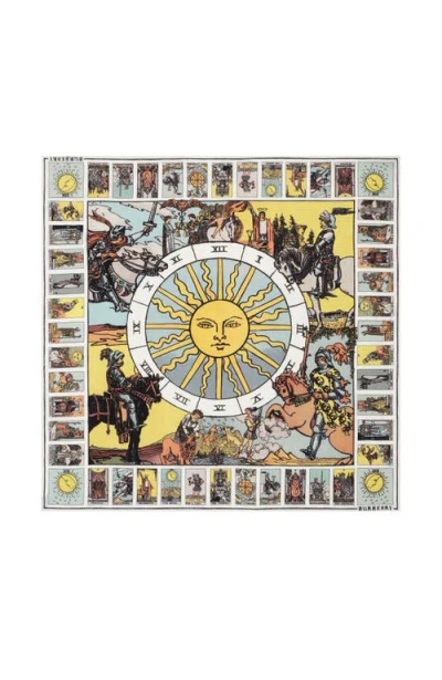 Burberry Tarot Silk Scarf In Multi