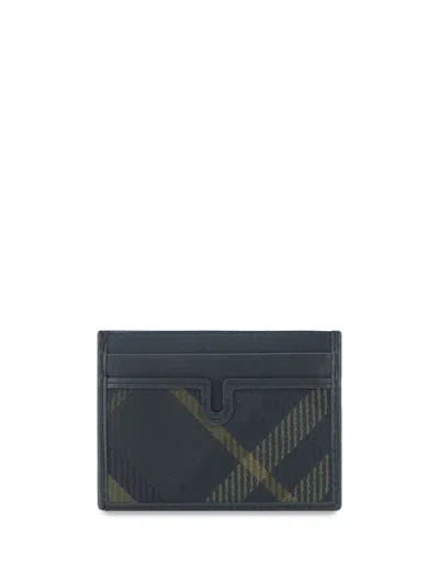 Burberry Tartan Check Cardholder In Blue