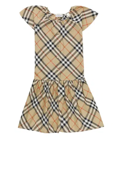 Burberry Kids' Tartan Dress In Neutral