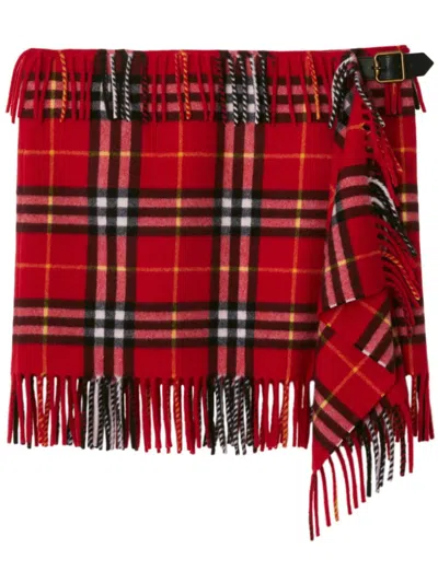 BURBERRY TARTAN-PATTERN SKIRT