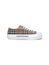 Burberry Women Vintage Check Cotton Sneakers In Beige
