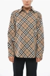 Burberry Tartan Patterned Flannel Shirt In Multi