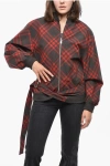Burberry Embroidered Polyester Blend Bomber Jacket In Red