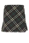 Burberry Check Embroidered Mini Skirt In Polyester Blend In Multi