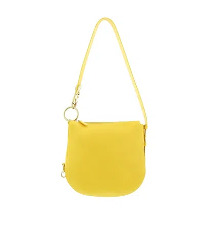 Burberry Tasche Zip-up Leather Shoulder Bag In Yellow