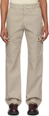 Burberry Men Cappuccino Cotton Cargo Pant In Brown