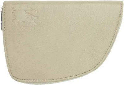 Burberry Taupe Medium Shield Zip Wallet In Hunter