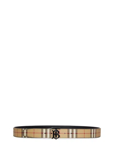 Burberry Tb Belt In Beige