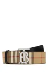 BURBERRY BURBERRY TB BELT IN LEATHER AND CHECK