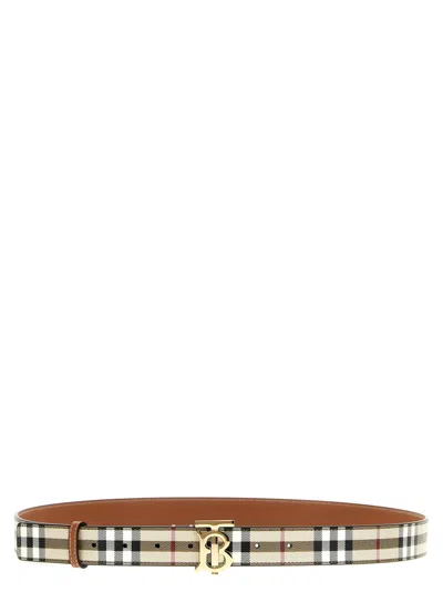 Burberry Tb Belts In Beige