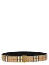 Burberry Check And Leather Reversible Tb Belt