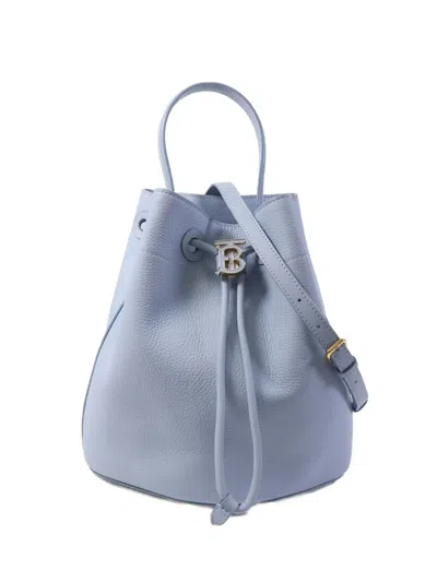 Pre-owned Burberry Tb Bucket Bag In Blue