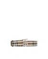 Burberry Tb Check-print Leather Belt In Multicolor