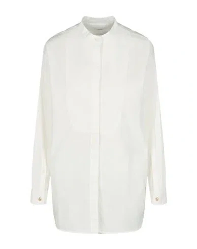 Burberry 'tb' Cotton Long Sleeve Shirt Woman Shirt White Size 10 Cotton